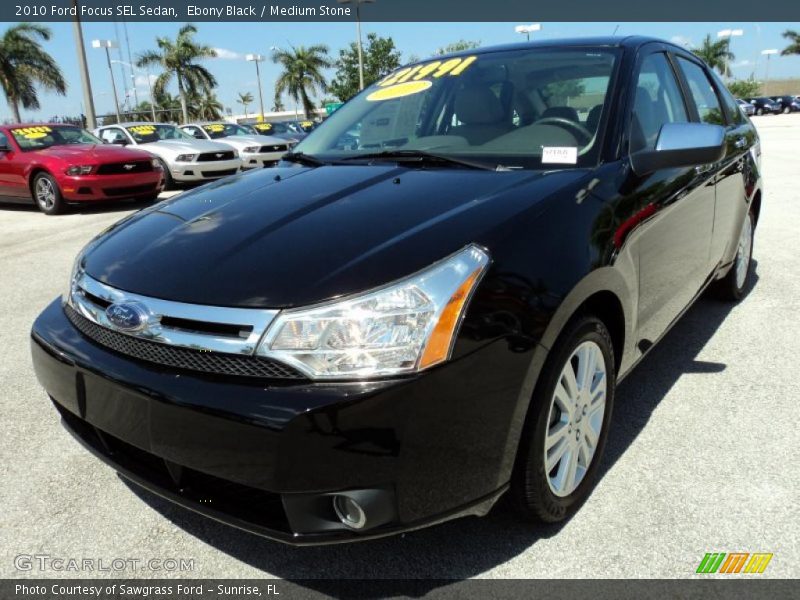 Ebony Black / Medium Stone 2010 Ford Focus SEL Sedan