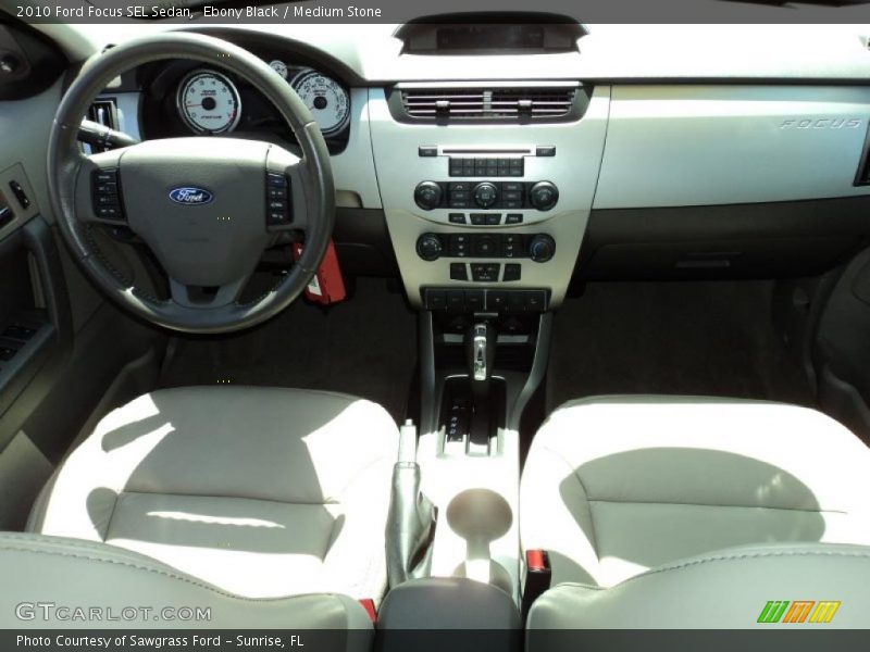 Ebony Black / Medium Stone 2010 Ford Focus SEL Sedan