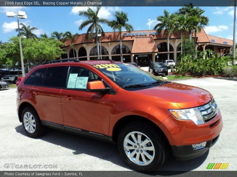 Blazing Copper Metallic / Charcoal 2008 Ford Edge SEL