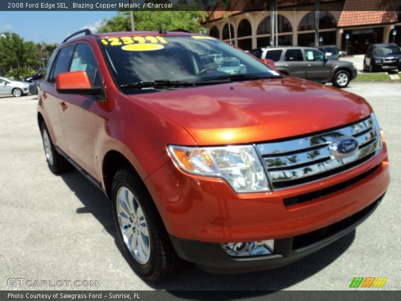 Blazing Copper Metallic / Charcoal 2008 Ford Edge SEL