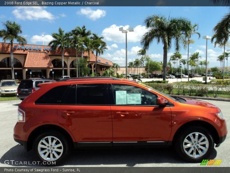 Blazing Copper Metallic / Charcoal 2008 Ford Edge SEL