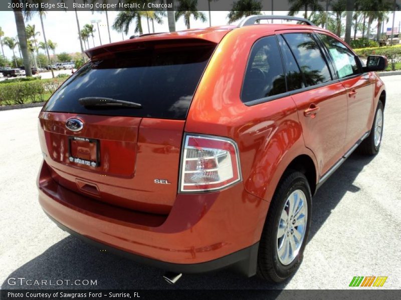 Blazing Copper Metallic / Charcoal 2008 Ford Edge SEL