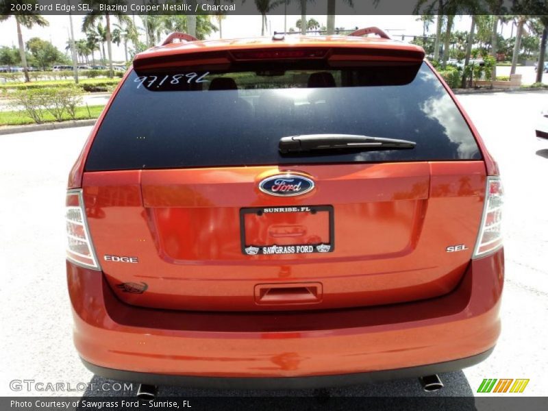 Blazing Copper Metallic / Charcoal 2008 Ford Edge SEL