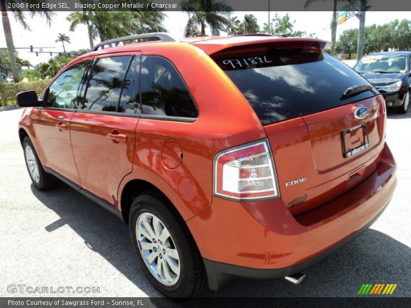 Blazing Copper Metallic / Charcoal 2008 Ford Edge SEL