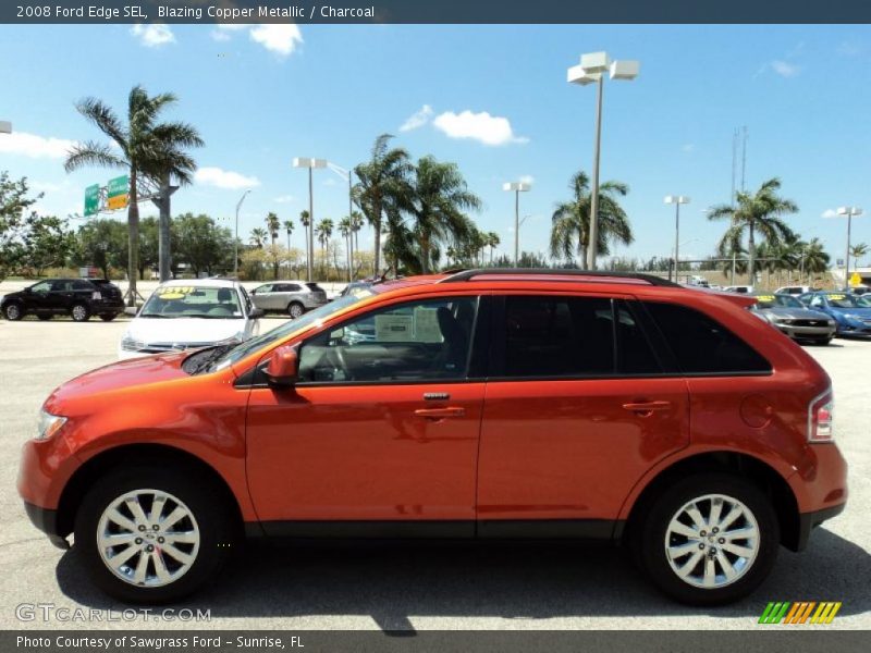 Blazing Copper Metallic / Charcoal 2008 Ford Edge SEL