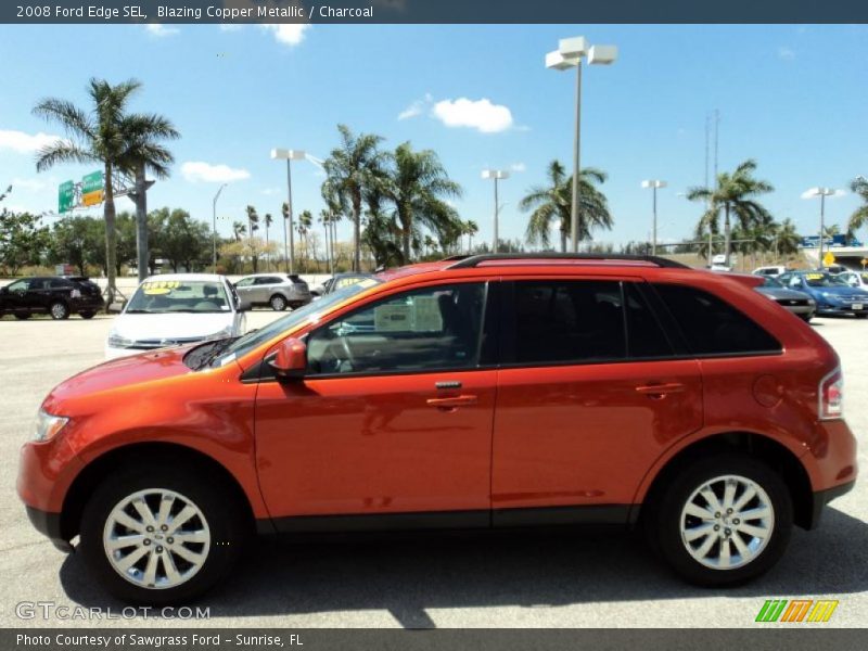 Blazing Copper Metallic / Charcoal 2008 Ford Edge SEL