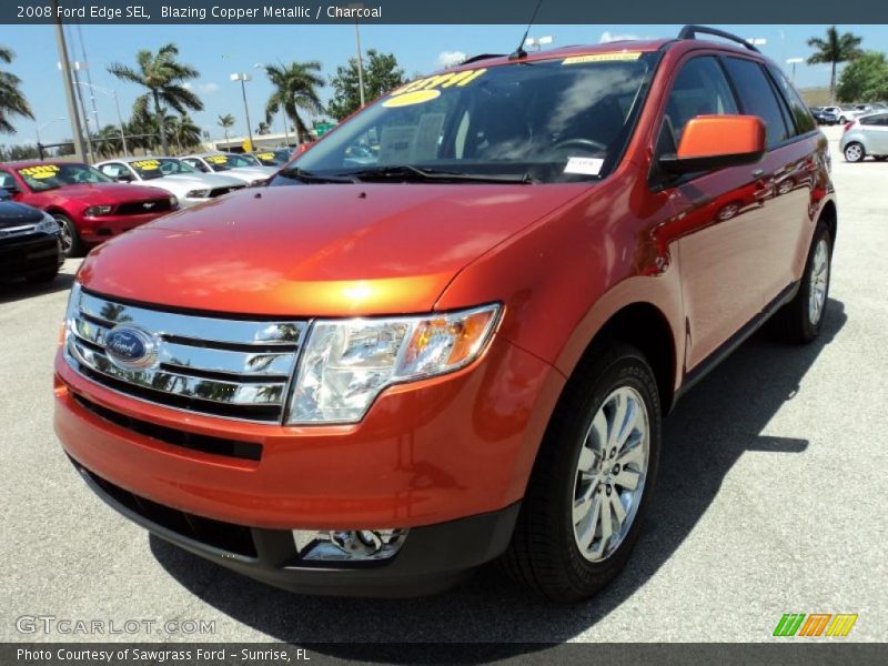 Blazing Copper Metallic / Charcoal 2008 Ford Edge SEL