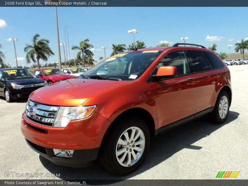 Blazing Copper Metallic / Charcoal 2008 Ford Edge SEL