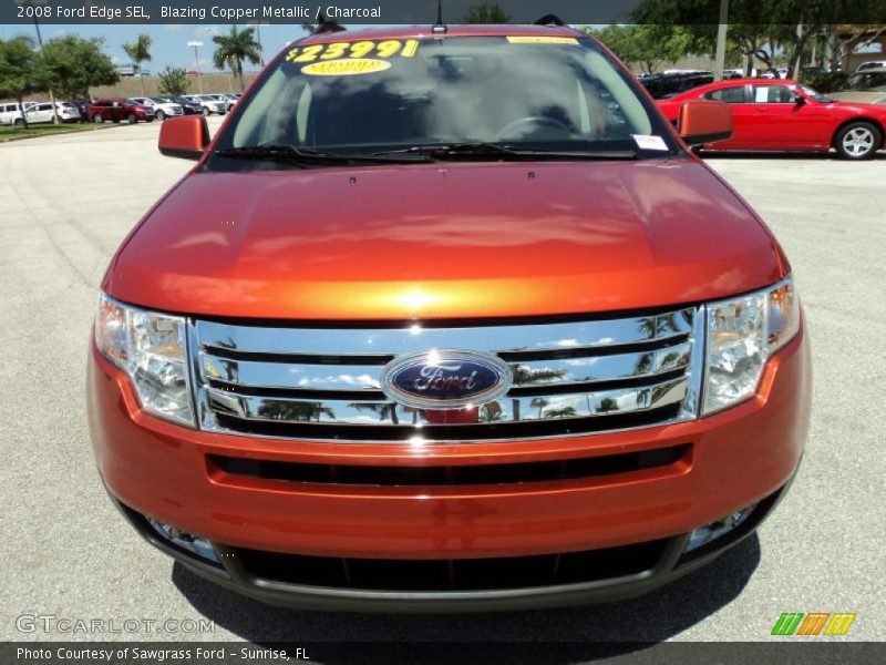 Blazing Copper Metallic / Charcoal 2008 Ford Edge SEL