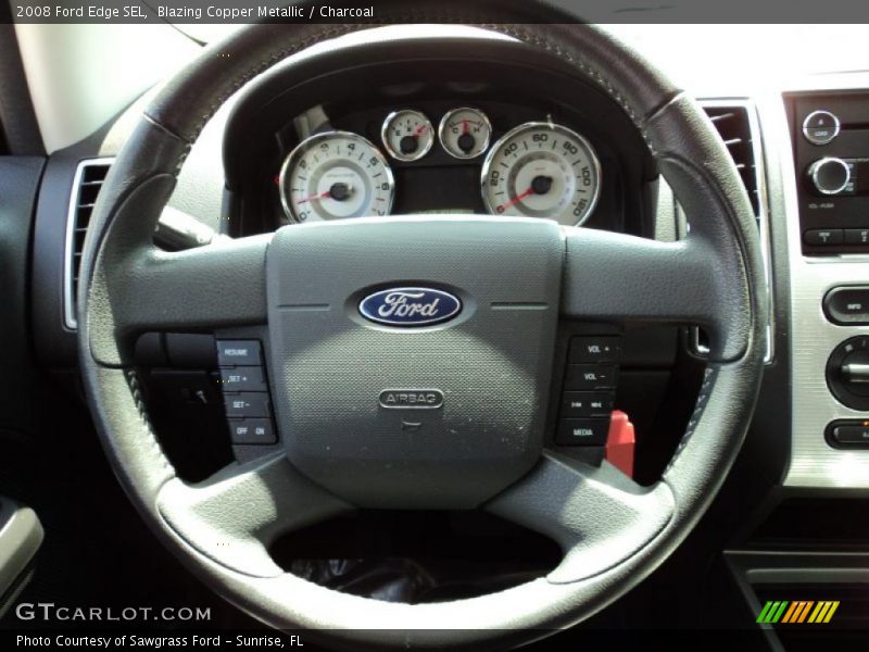 Blazing Copper Metallic / Charcoal 2008 Ford Edge SEL