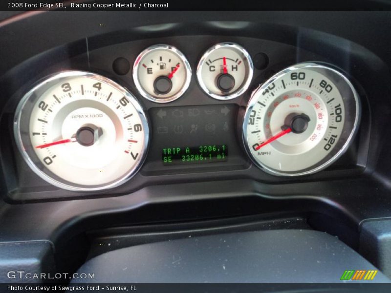 Blazing Copper Metallic / Charcoal 2008 Ford Edge SEL