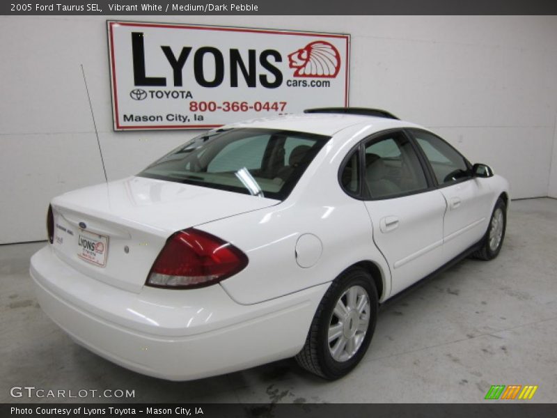 Vibrant White / Medium/Dark Pebble 2005 Ford Taurus SEL