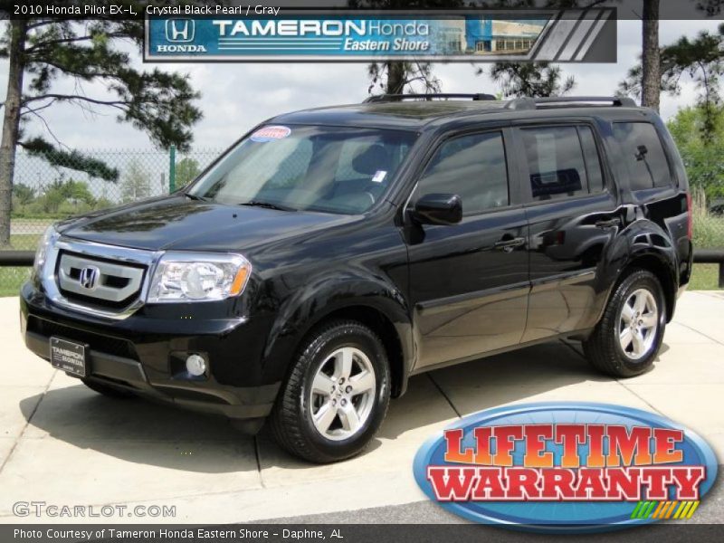 Crystal Black Pearl / Gray 2010 Honda Pilot EX-L