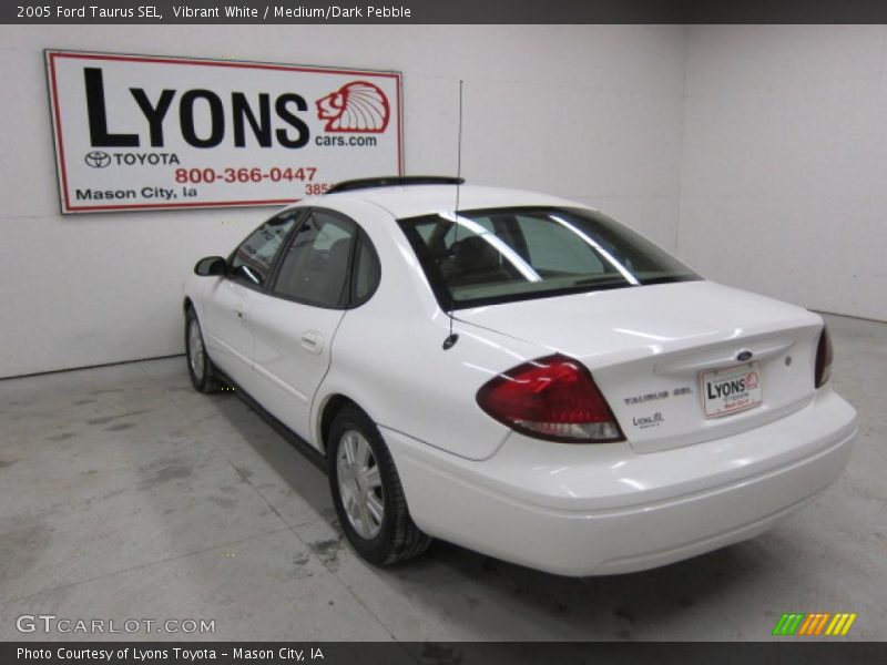 Vibrant White / Medium/Dark Pebble 2005 Ford Taurus SEL