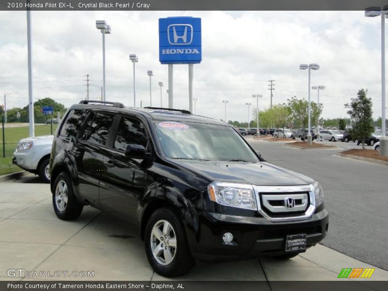 Crystal Black Pearl / Gray 2010 Honda Pilot EX-L