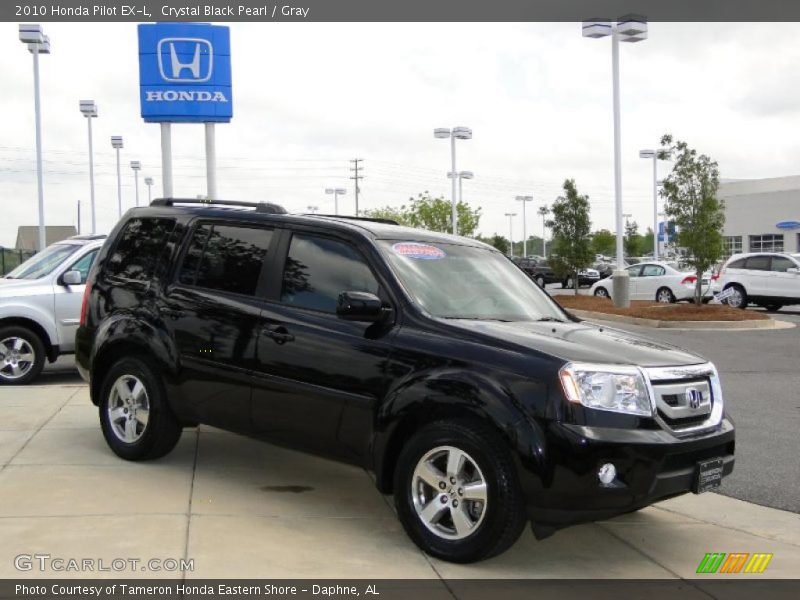 Crystal Black Pearl / Gray 2010 Honda Pilot EX-L