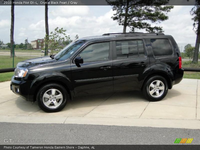 Crystal Black Pearl / Gray 2010 Honda Pilot EX-L
