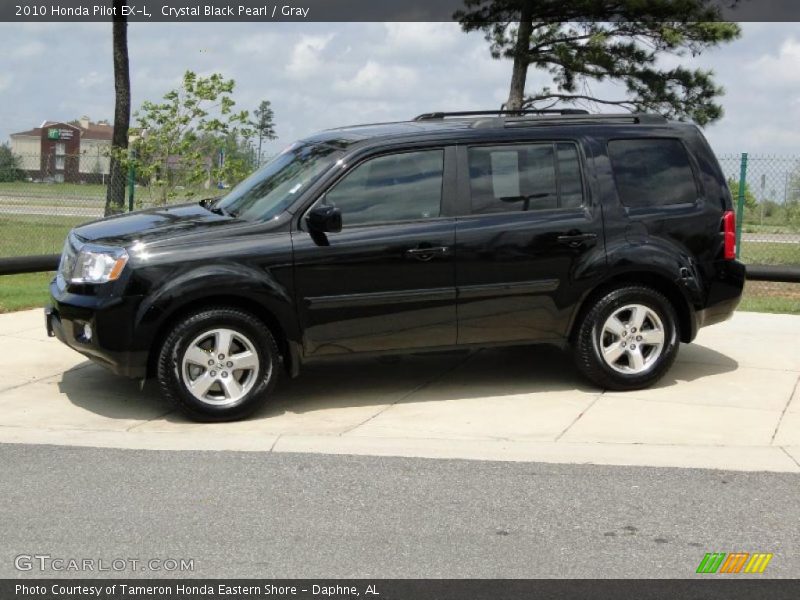 Crystal Black Pearl / Gray 2010 Honda Pilot EX-L