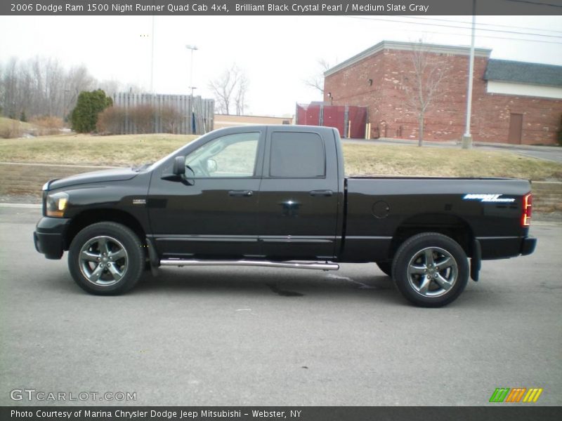 Brilliant Black Crystal Pearl / Medium Slate Gray 2006 Dodge Ram 1500 Night Runner Quad Cab 4x4
