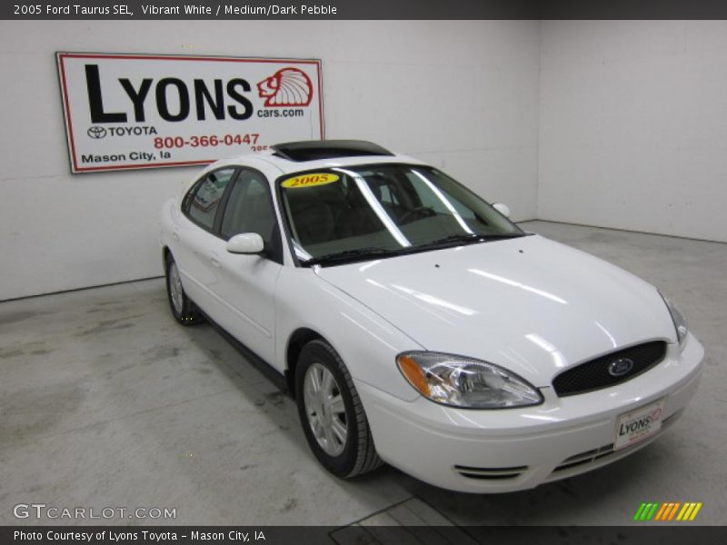 Vibrant White / Medium/Dark Pebble 2005 Ford Taurus SEL