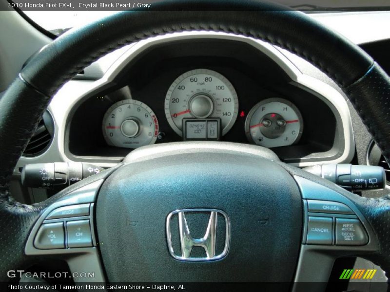 Crystal Black Pearl / Gray 2010 Honda Pilot EX-L