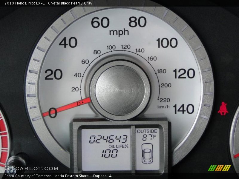 Crystal Black Pearl / Gray 2010 Honda Pilot EX-L