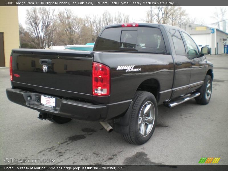 Brilliant Black Crystal Pearl / Medium Slate Gray 2006 Dodge Ram 1500 Night Runner Quad Cab 4x4