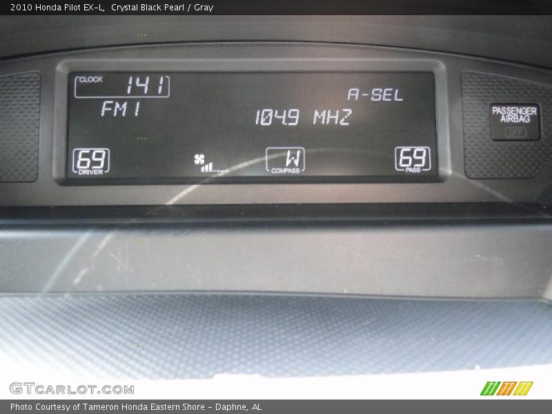 Crystal Black Pearl / Gray 2010 Honda Pilot EX-L