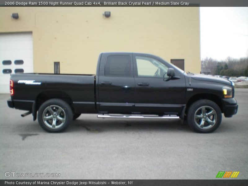 Brilliant Black Crystal Pearl / Medium Slate Gray 2006 Dodge Ram 1500 Night Runner Quad Cab 4x4