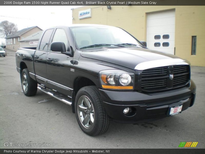 Brilliant Black Crystal Pearl / Medium Slate Gray 2006 Dodge Ram 1500 Night Runner Quad Cab 4x4