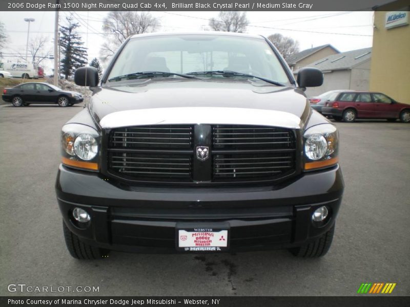 Brilliant Black Crystal Pearl / Medium Slate Gray 2006 Dodge Ram 1500 Night Runner Quad Cab 4x4