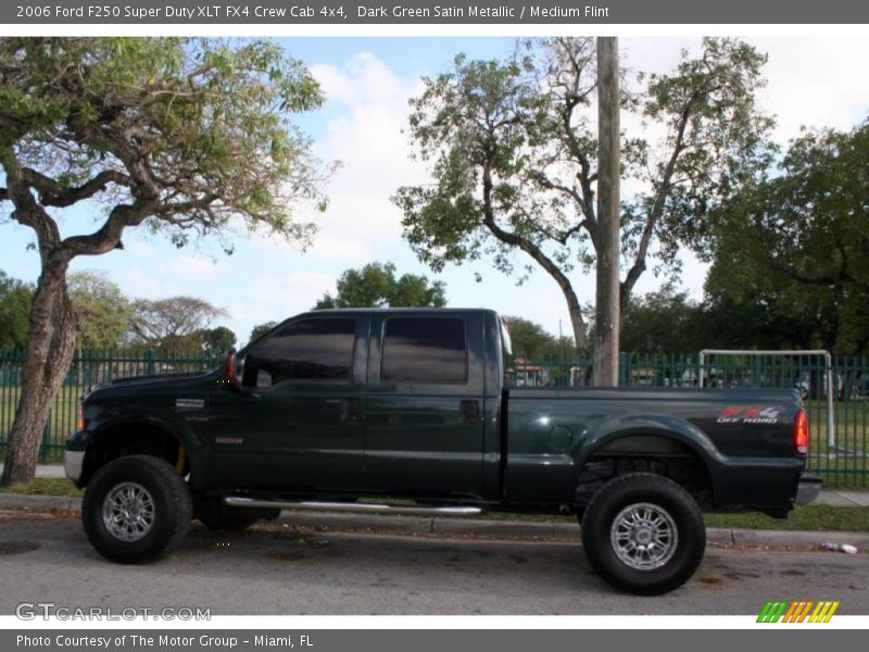 Dark Green Satin Metallic / Medium Flint 2006 Ford F250 Super Duty XLT FX4 Crew Cab 4x4