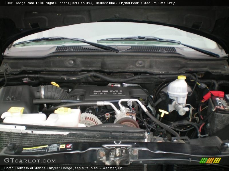 Brilliant Black Crystal Pearl / Medium Slate Gray 2006 Dodge Ram 1500 Night Runner Quad Cab 4x4