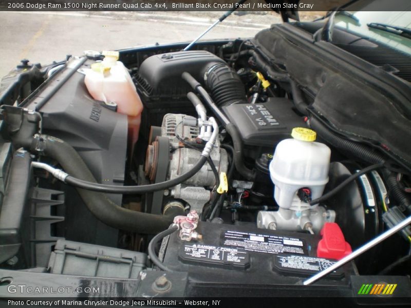 Brilliant Black Crystal Pearl / Medium Slate Gray 2006 Dodge Ram 1500 Night Runner Quad Cab 4x4