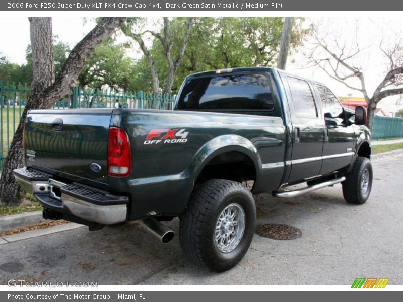 Dark Green Satin Metallic / Medium Flint 2006 Ford F250 Super Duty XLT FX4 Crew Cab 4x4