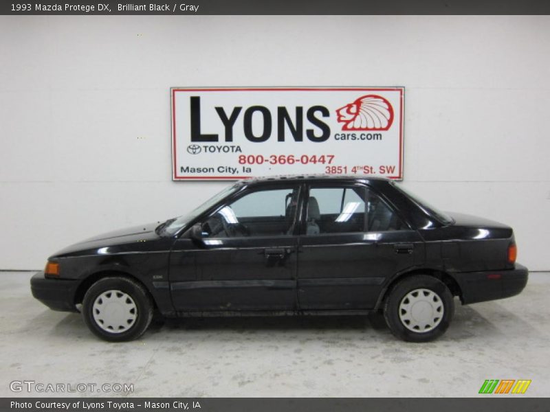 Brilliant Black / Gray 1993 Mazda Protege DX
