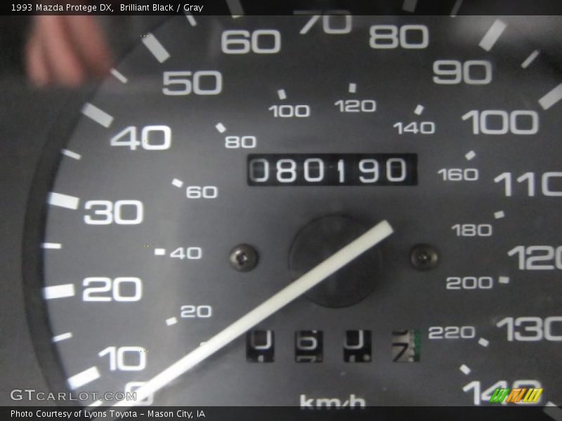 Brilliant Black / Gray 1993 Mazda Protege DX