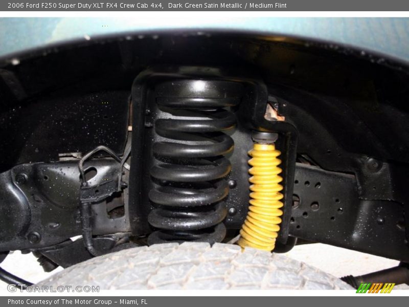 Dark Green Satin Metallic / Medium Flint 2006 Ford F250 Super Duty XLT FX4 Crew Cab 4x4