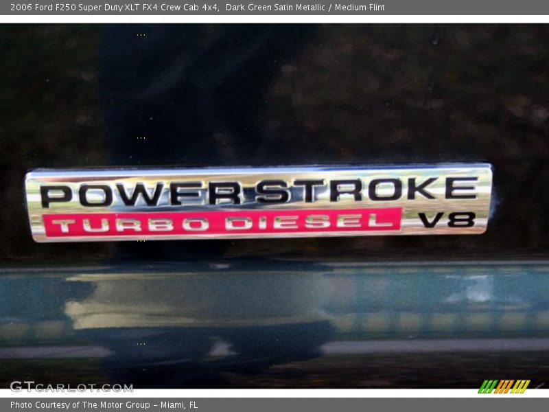 Dark Green Satin Metallic / Medium Flint 2006 Ford F250 Super Duty XLT FX4 Crew Cab 4x4