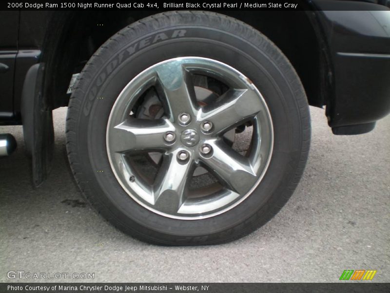Brilliant Black Crystal Pearl / Medium Slate Gray 2006 Dodge Ram 1500 Night Runner Quad Cab 4x4