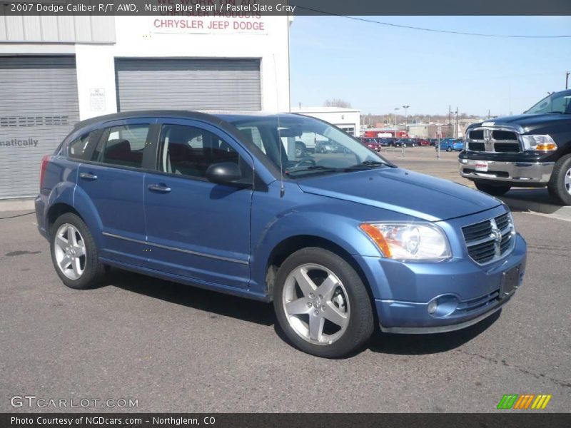 Marine Blue Pearl / Pastel Slate Gray 2007 Dodge Caliber R/T AWD