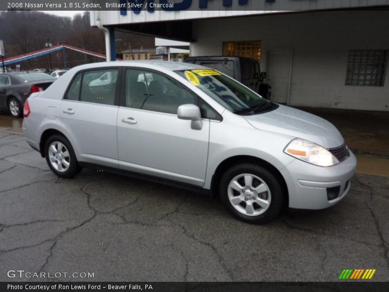 Brilliant Silver / Charcoal 2008 Nissan Versa 1.8 SL Sedan