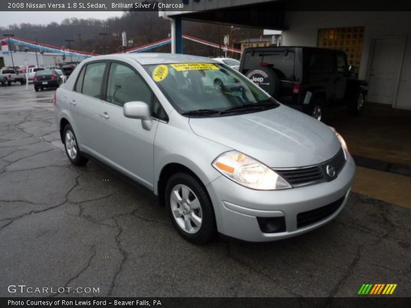 Brilliant Silver / Charcoal 2008 Nissan Versa 1.8 SL Sedan