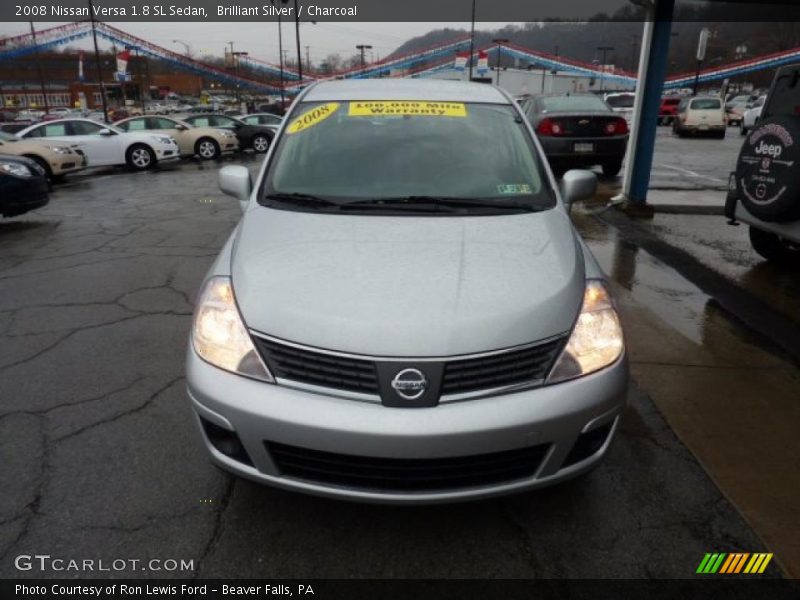 Brilliant Silver / Charcoal 2008 Nissan Versa 1.8 SL Sedan