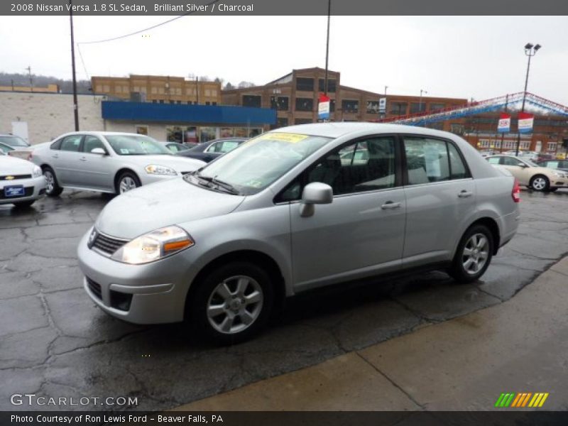 Brilliant Silver / Charcoal 2008 Nissan Versa 1.8 SL Sedan