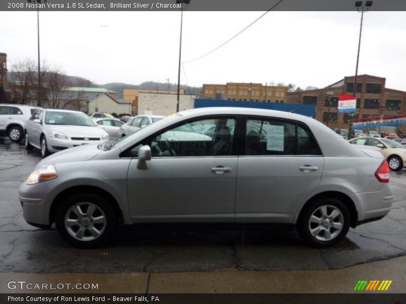 Brilliant Silver / Charcoal 2008 Nissan Versa 1.8 SL Sedan