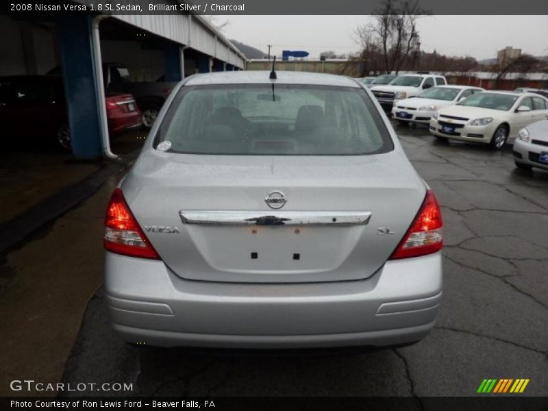 Brilliant Silver / Charcoal 2008 Nissan Versa 1.8 SL Sedan