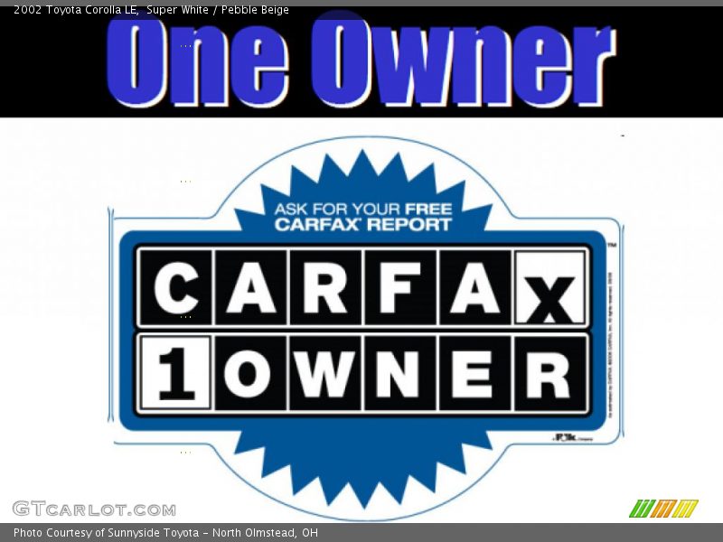 Super White / Pebble Beige 2002 Toyota Corolla LE