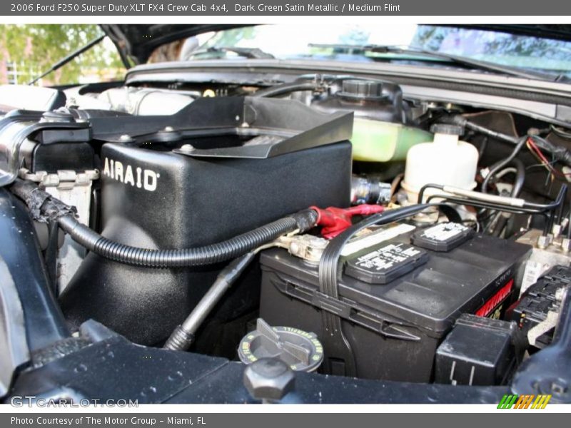 Dark Green Satin Metallic / Medium Flint 2006 Ford F250 Super Duty XLT FX4 Crew Cab 4x4