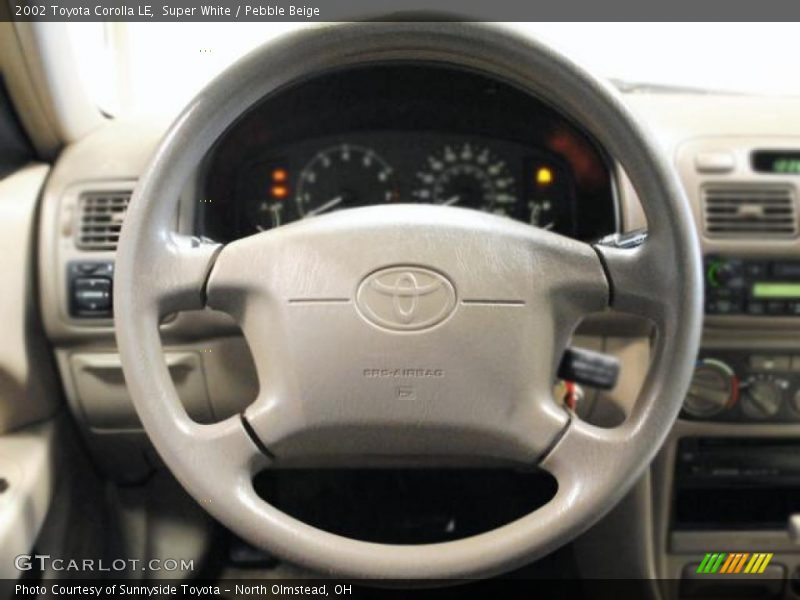 Super White / Pebble Beige 2002 Toyota Corolla LE